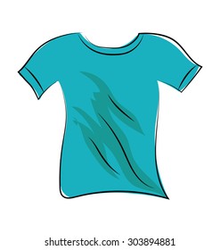 
Shirt Sketchy Colored Vector Icon
