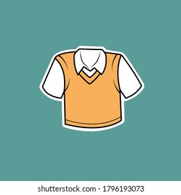 Shirt and Sweater Icon Vector for Sticker