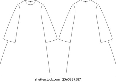 shirt with a symmetric hemline front and back view