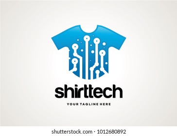 Shirt Tech Logo Template Design Vector, Design Concept, Creative Symbol