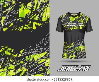 Shirt template abstract background for extreme jersey team, racing, cycling, leggings, football, gaming and sport livery.