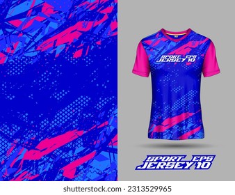 Shirt template abstract background for extreme jersey team, racing, cycling, leggings, football, gaming and sport livery.