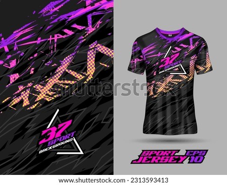 Shirt template abstract background for extreme jersey team, racing, cycling, leggings, football, gaming and sport livery.
