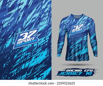 Plantilla de camiseta, fondo abstracto de manga larga para el equipo deportivo de camiseta extrema, motocross, carreras de coches, ciclismo, pesca, submarinismo, piernas, fútbol, juegos de azar