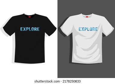 shirt template with simple design in vector and typography