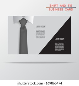 Shirt and tie business card bacground vector