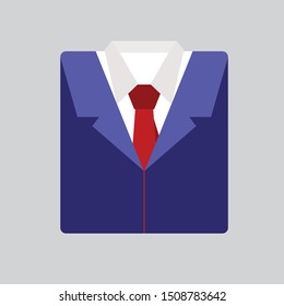 shirt tie icon icon concept with flat color in modern design style for web site and mobile app