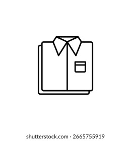 Shirt with tie icon vector 