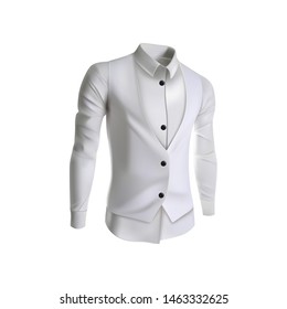 Shirt tie and jacket. Vector illustration.