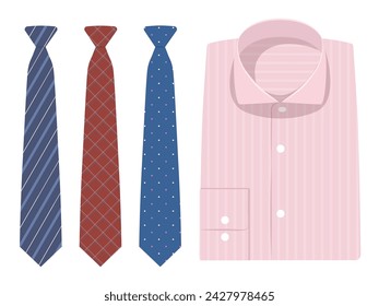 Shirt und Krawatte Set Vektor-Illustration