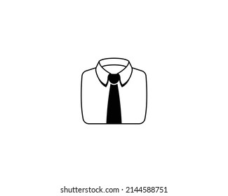 Shirt And Tie vector isolated icon. Emoji illustration. Necktie vector emoticon