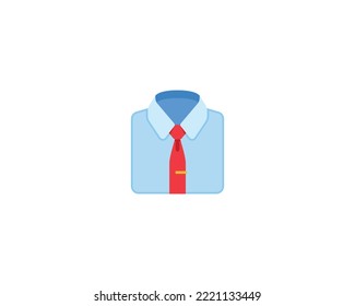 Icono aislado del vector de camisas y nexos. Ilustración de Emoji. Emotismo vector necktie