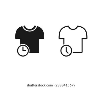 Shirt with time icon. Illustration vector