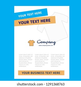 Shirt  Title Page Design for Company profile ,annual report, presentations, leaflet, Brochure Vector Background