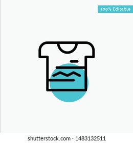Shirt, Tshirt, Cloth, Uniform turquoise highlight circle point Vector icon