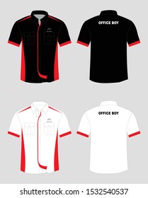Shirt with two colors and two pockets