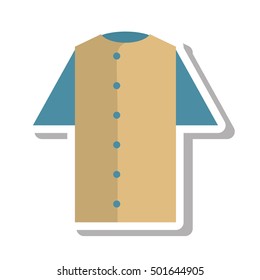 shirt uniform baseball team icon vector illustration design
