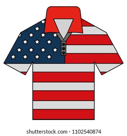 shirt with USA flag