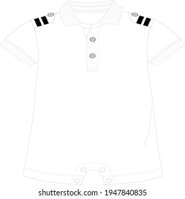 Shirt vector for baby boy template pattern