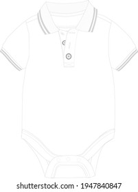 Shirt vector for baby boy template pattern