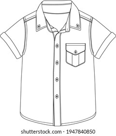 Shirt vector for baby boy template pattern