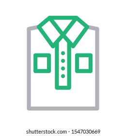 shirt vector colour line icon 