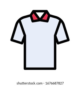 shirt vector flat color icon 