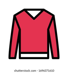 shirt vector flat color icon 