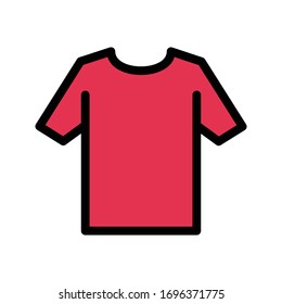 shirt vector flat color icon 