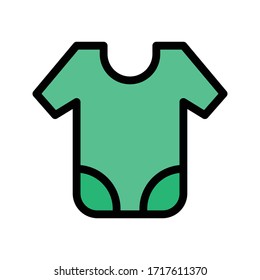 shirt vector flat color icon 