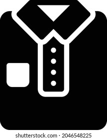 icono plano de glifo vectorial de camisa