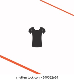 Shirt vector grey icon on white background. Shirt symbol stock bitmap illustration. Business picture.