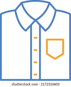 Icono de vector de camisas. Se puede usar para imprimir, móviles y aplicaciones web.