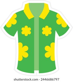 Shirt-Vektorgrafik-Symbol. Kann für Druck-, mobile und Web-Anwendungen verwendet werden.