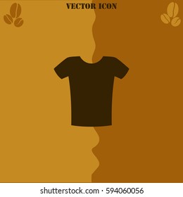 Shirt vector  icon Coffee symbol background.
