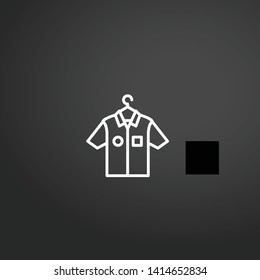 Shirt vector icon. Shirt concept stroke symbol design. Thin graphic elements vector illustration, outline pattern for your web site design, logo, UI. EPS 10.