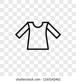 Shirt vector icon isolated on transparent background, Shirt logo concept