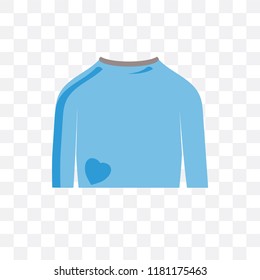 Shirt vector icon isolated on transparent background, Shirt logo concept