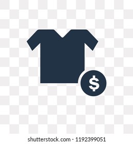 Shirt vector icon isolated on transparent background, Shirt transparency concept can be used web and mobile