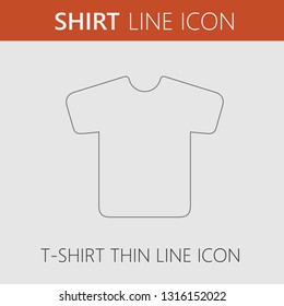 Shirt vector icon. Simple isolated pictogram