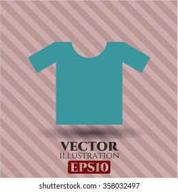 Icono o símbolo del vector de la camiseta