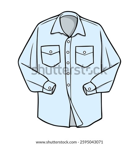 shirt vector illustration,isolated on white background,top view