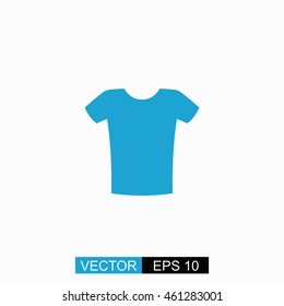 Shirt vector. Isolated blue icon on white background.