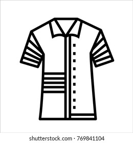 Shirt vector outline icon