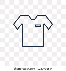 Shirt vector outline icon isolated on transparent background, high quality linear Shirt transparency concept can be used web and mobile