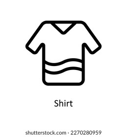 Vector de camisetas   iconos de esquema. Material gráfico simple