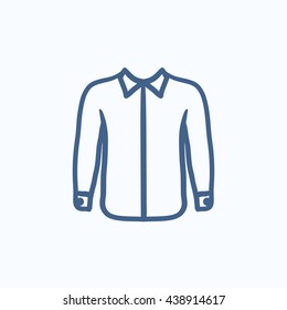 Shirt vector sketch icon isolated on background. Hand drawn Shirt icon. Shirt sketch icon for infographic, website or app.