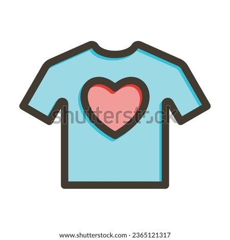 Shirt Vector Thick Line Filled Colors Icon For Personal And Commercial Use.
