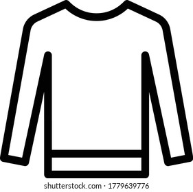 shirt vector thin line icon