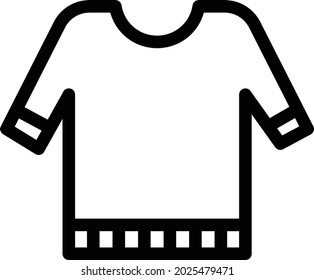 icono de línea delgada vector de camisa